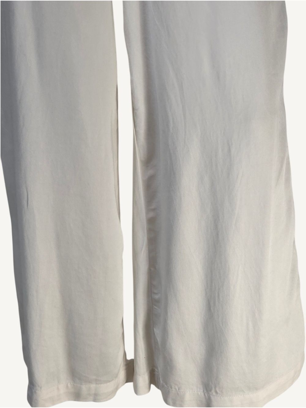 Dex White Wide Leg Belted Tencel Pants NWT Small - Picture 8 of 12